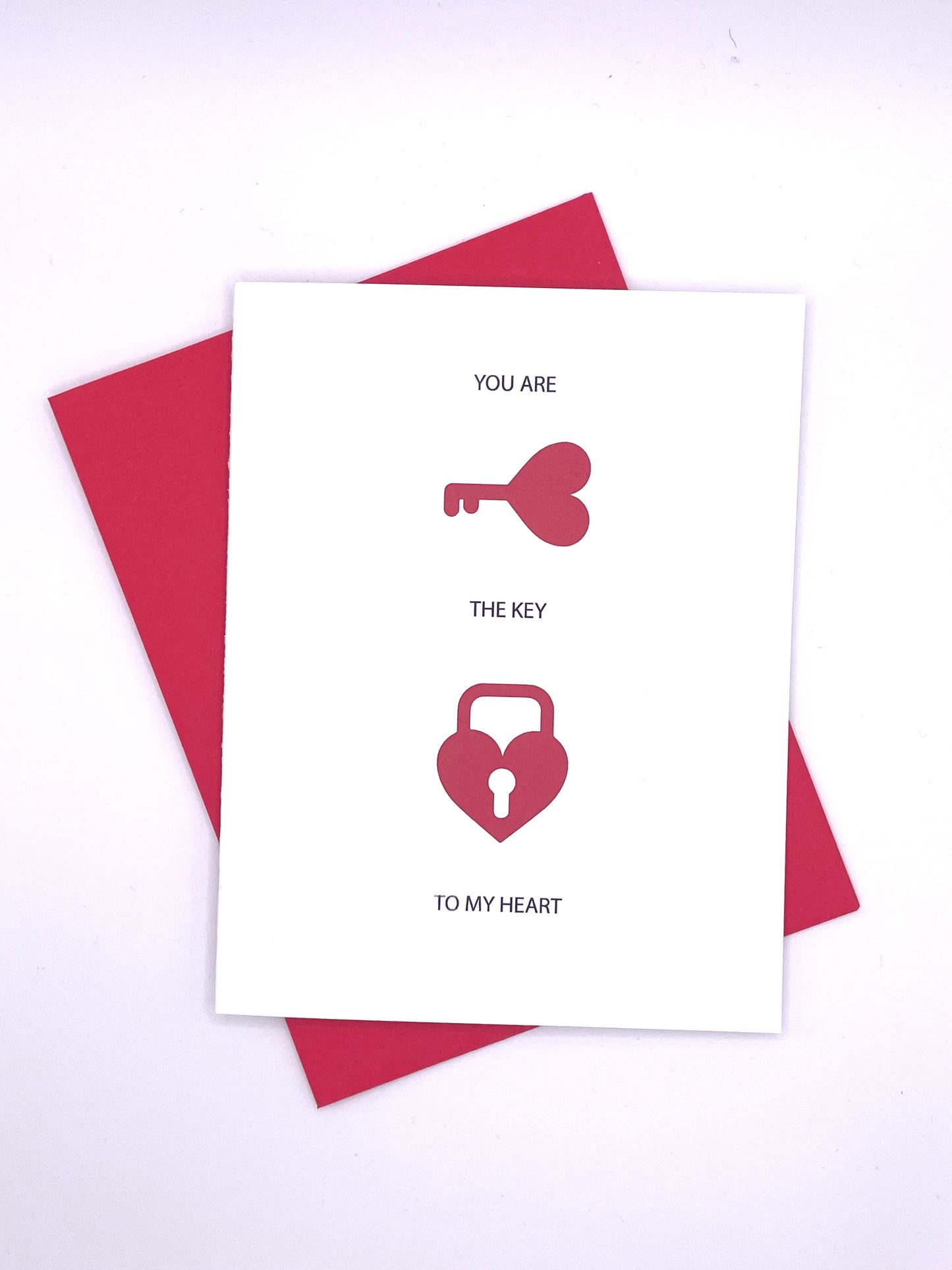 Valentine's day card -key